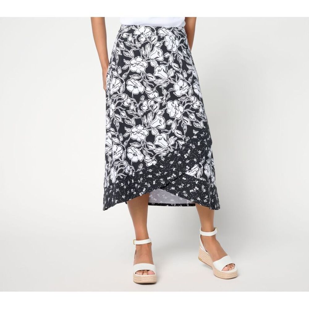 Isaac Mizrahi Live! Women's Petite Skirt PM A-La-Modal Multi-colored A693925